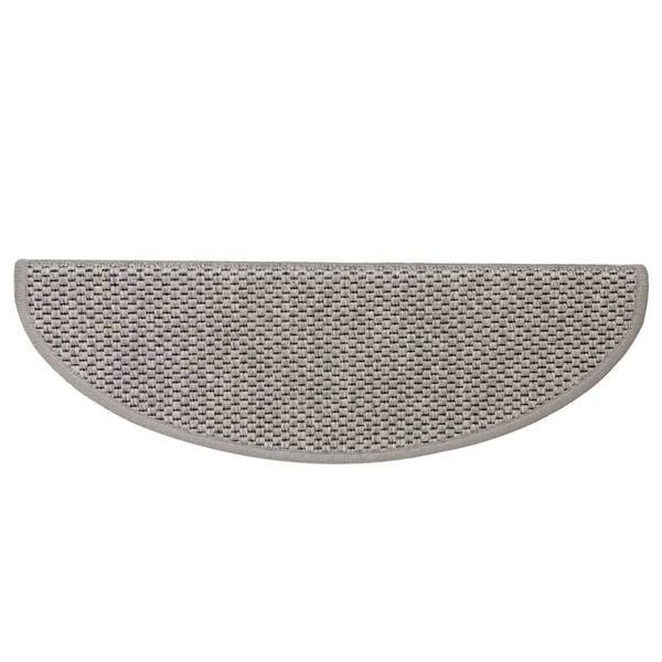 vidaXL Selvklebende trappematter sisal 15 stk 65x21x4 cm platina