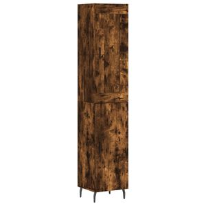 vidaXL Highboard r&oslash;kt eik 34,5x34x180 cm konstruert tre