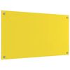 vidaXL Kj&oslash;kkenbakplate 2 pcs Gul 90 x 50 cm herdet glass