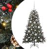 vidaXL Kunstig juletre med 150 LED gr&oslash;nn 120 cm PVC og plast og st&aring;l