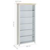 vidaXL Bokhylle 6 etasjer 80x22,5x170 cm heltre eik