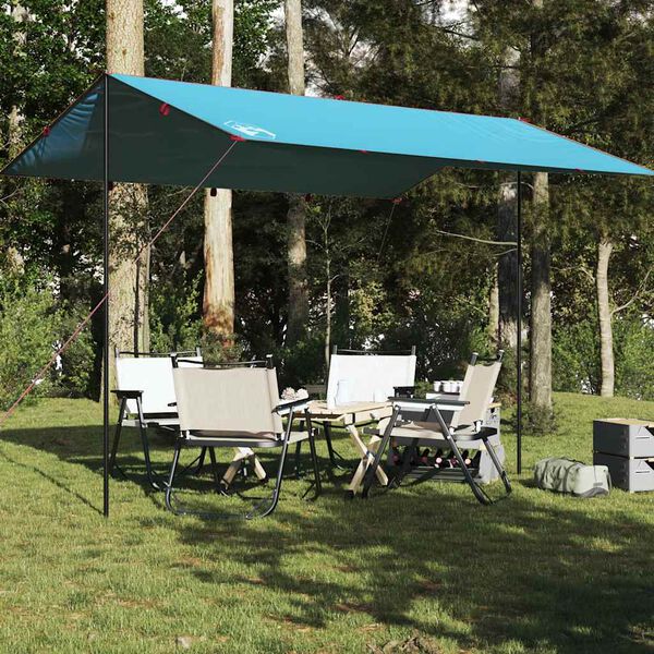 vidaXL Campingpresenning blå 400x294 cm vanntett