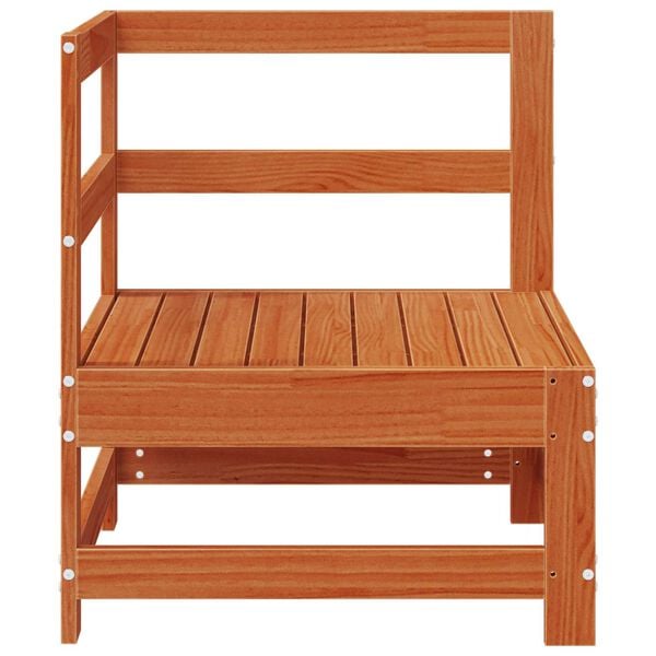 vidaXL Hj&oslash;rnesofa til hagen Massiv furu VoksBrun 62 x 62 x 70,5 cm