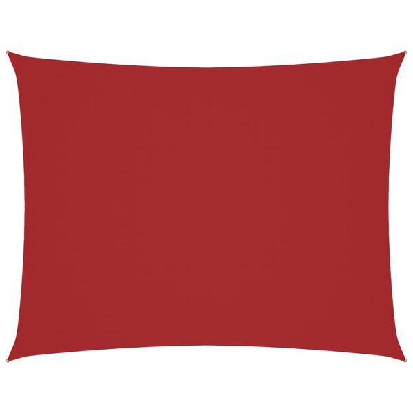 vidaXL Solseil oxfordstoff rektangul&aelig;r 4x6 m r&oslash;d