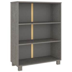 vidaXL Bokhylle HAMAR lysegr&aring; 85x35x112 cm heltre furu