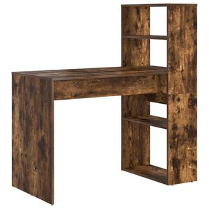 vidaXL Skrivebord R&oslash;kt eik Konstruert tre 113 x 54 x 120 cm