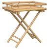 vidaXL Sammenleggbart brettbord 60x40x68 cm bambus