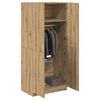 vidaXL Garderobe artisan eik 90x52x200 cm konstruert tre