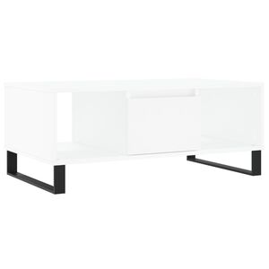 vidaXL Salongbord hvit 90x50x36,5 cm konstruert tre