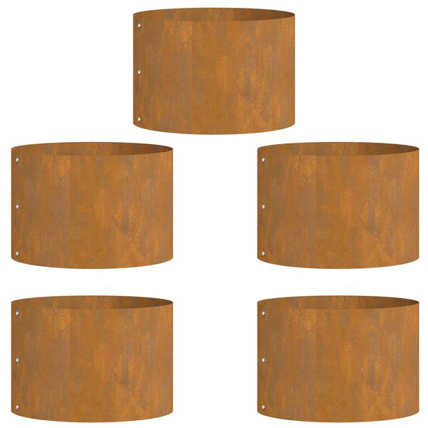 vidaXL Hagepotter 5 pcs Brun 30 x 30 x 20 cm Cortenst&aring;l