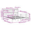 vidaXL Seng med bokhylle uten madrass 180x200 cm heltre furu
