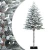 vidaXL Kunstig sammensatt juletre 120 cm PVC og metall Gr&oslash;nn og hvit