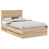 vidaXL Sengestamme med skuff Sonoma eik 135 x 190 cm Ingeni&oslash;rtre