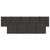 vidaXL Gjerdesett 9 stk. 1564 x 186 cm WPC og Aluminium Svart