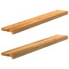 vidaXL Vinduskarmer 2 stk lysebrun 110x15x2 cm heltre eik