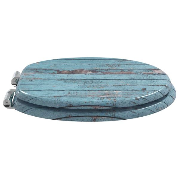 vidaXL Toalettsete 2 pcs Bl&aring; 43,8 x 37,8 cm MDF-plater