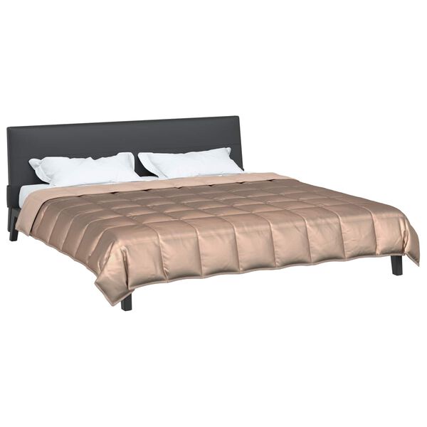 vidaXL Sommerdyne Gull 200 x 200 cm Sateng og mikrofiber