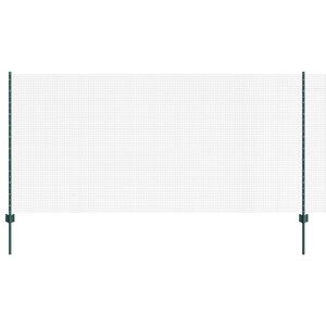 vidaXL Sveiset tr&aring;dgjerde med stolper 10 x 1,2 m PVC-belagt st&aring;l Gr&oslash;nn