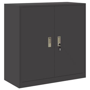 vidaXL Oppbevaringsskap Svart 90 x 40 x 90 cm St&aring;l