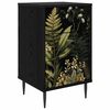 vidaXL Nattbordskap RHENEN Svart eik 36 x 33 x 61 cm Konstruert tre