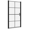 vidaXL Dusjd&oslash;r herdet glass 100x178 cm svart