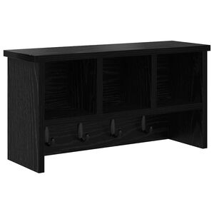 vidaXL Vegghengt kleshenger Veggmontert Svart Eik 50 x 16 x 26 cm