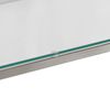 vidaXL Konsollbord s&oslash;lv rustfritt st&aring;l og herdet glass