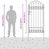 vidaXL Hageport med buet topp stål 100x250 cm svart