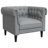 vidaXL Chesterfield sofa stol Lysegrå 78.5 x 74.5 x 74.5 cm stoff