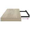 vidaXL Flytende vegghylle eik 80x23,5x3,8 cm MDF