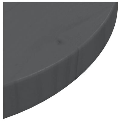 vidaXL Bordplate grå Ø30x2,5 cm heltre furu