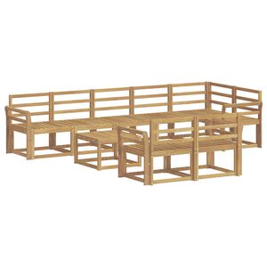 vidaXL Utend&oslash;rs sofa-sett 9 pcs Hvit Solid akasietre