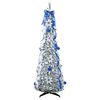 vidaXL Kunstig juletre med 100 LED med stativ Hvit 150 cm PVC