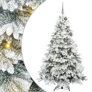vidaXL Kunstig juletre med 300 LED med stativ Hvit 180 cm PE og PVC