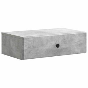 vidaXL Vegghengt Sidebord Betonggr&aring; 59 x 34,5 x 17 cm Konstruert tre