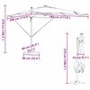 vidaXL Parasoll sand 286 x 285 x 270 cm Aluminium