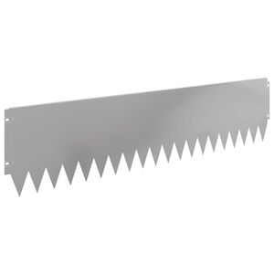 vidaXL Gjerdekant 10 stk. 103 x 25 cm St&aring;l S&oslash;lv