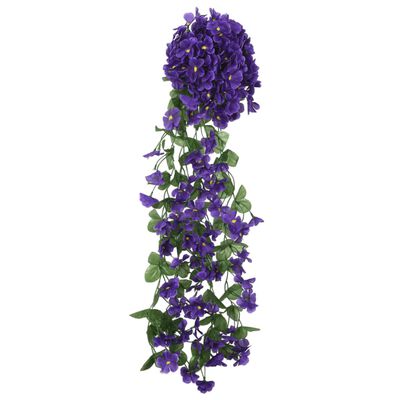 vidaXL Kunstige blomsterkranser 3 stk mørkelilla 85 cm
