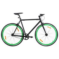 vidaXL Fastnavsykkel svart og grønn 700c 51 cm