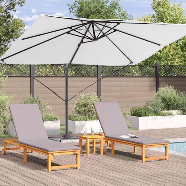 vidaXL Kipp Roma Parasol Beige og svart 352 x 251 x 260 cm