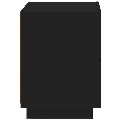 vidaXL Nattbord med LED 2 stk svart konstruert tre