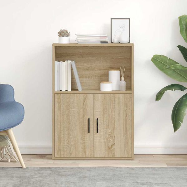 vidaXL Bokhylle sonoma eik 60x24x85 cm konstruert tre