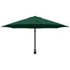 vidaXL Hageparasol Grønn og svart 248 x 248 x 148 cm Polyester og stål
