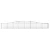 vidaXL Gabionkurver buede 2 stk 400x50x40/60 cm galvanisert jern