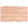 vidaXL Bordplate lysebrun 100x60x(2-6)cm behandlet heltre naturlig