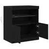 vidaXL LED sideboard Svart 60,5 x 37 x 67 cm Konstruert tre