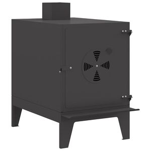 vidaXL Campingkomfyr Svart 35 x 50 x 60 cm Kaldvalsestål