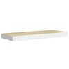 vidaXL Flytende vegghyller 4 stk eik og hvit 60x23,5x3,8 cm MDF
