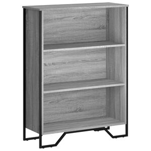 vidaXL Bokhylle gr&aring; sonoma 80x31x106 cm konstruert tre