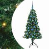 vidaXL Hj&oslash;rne Kunstig Jul Tre med 150 LED gr&oslash;nn 150 cm PVC og metall